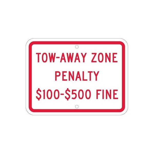 Nmc Tow-Away Zone Penalty Handicapped Parking Sign Virginia, TMS339J TMS339J - main
